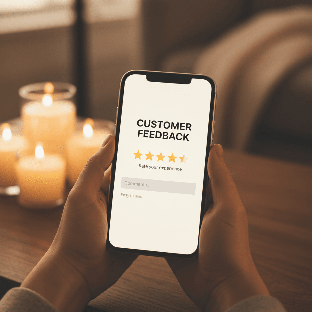 Customer feedback survey on mobile