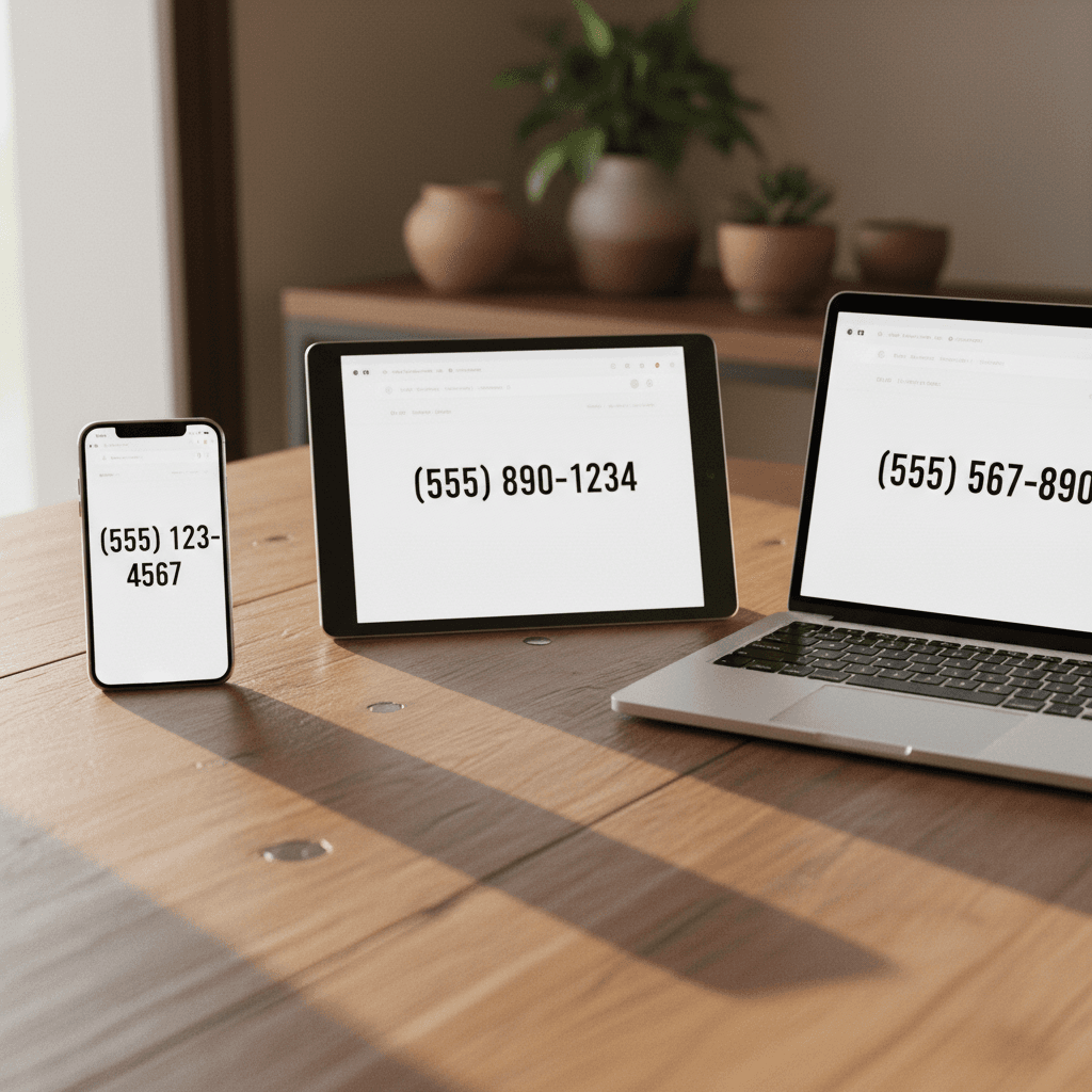 Dynamic number insertion across devices